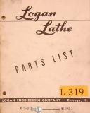 Logan-Logan 6560 6561 Lathe Parts Manual 1966-6510-6561-01